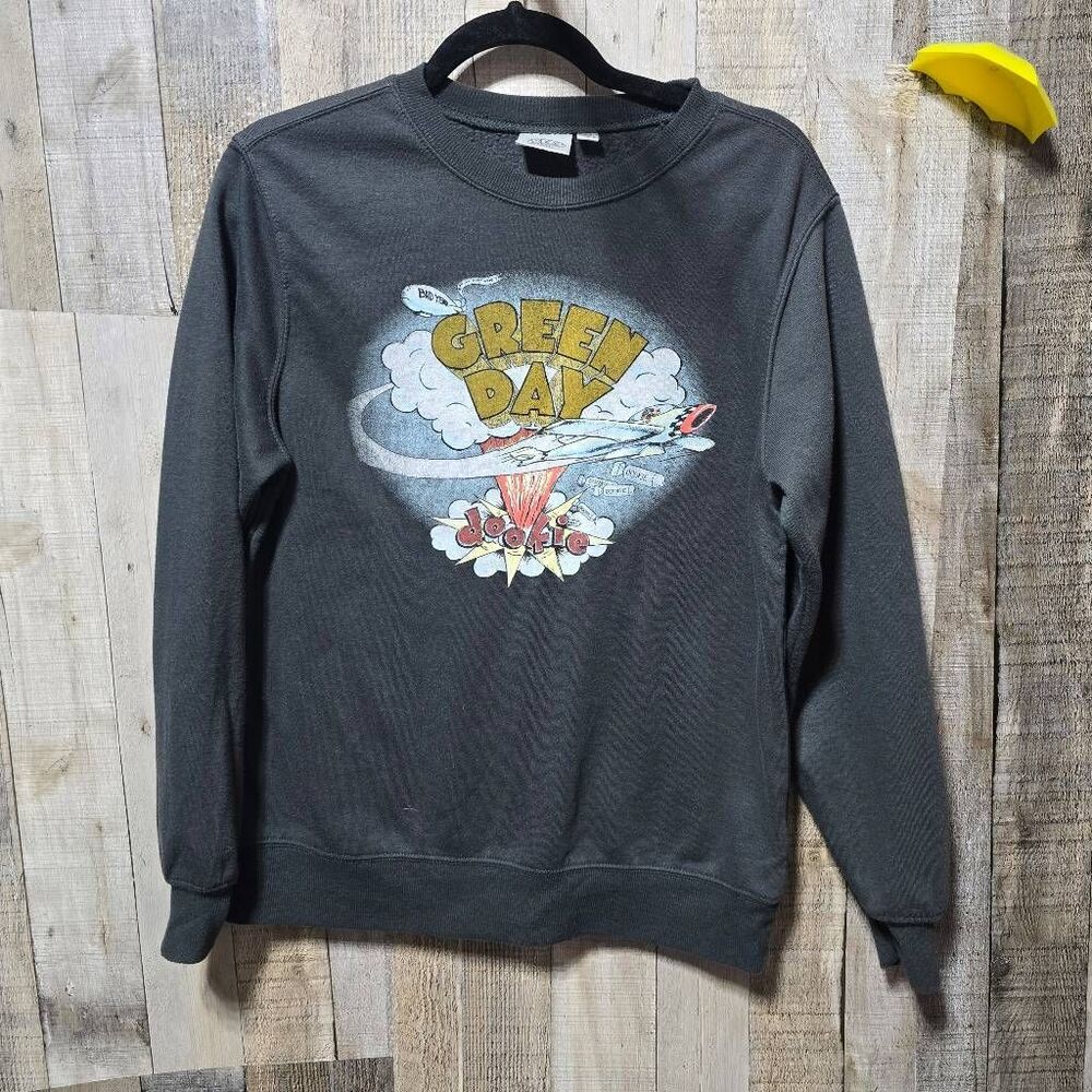 Green Day Dookie Album Logo Official Sweatshirt Grey Small Emo Punk Alternative